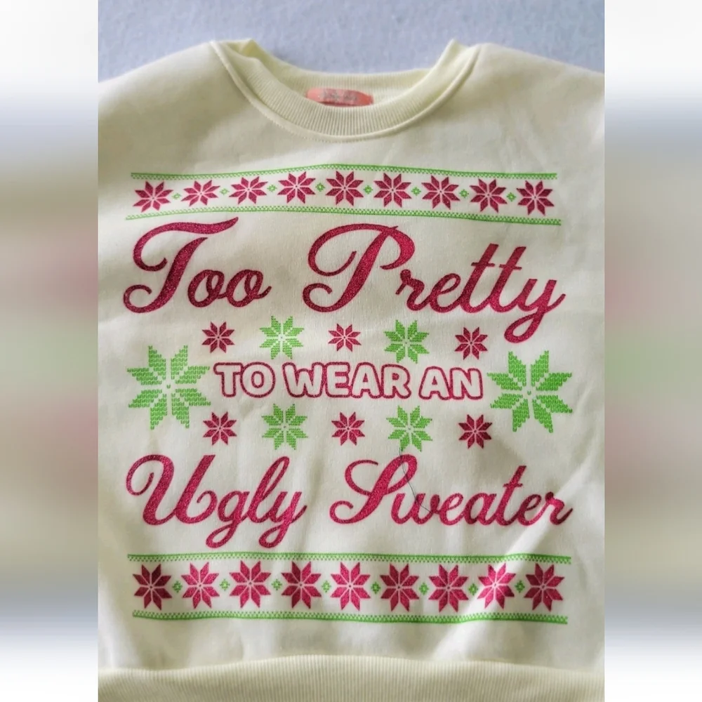 LuckyYou GirlsChristmas pants sweater Pullover Size M/10(4) -L/12(1) XL/ 14/16-1